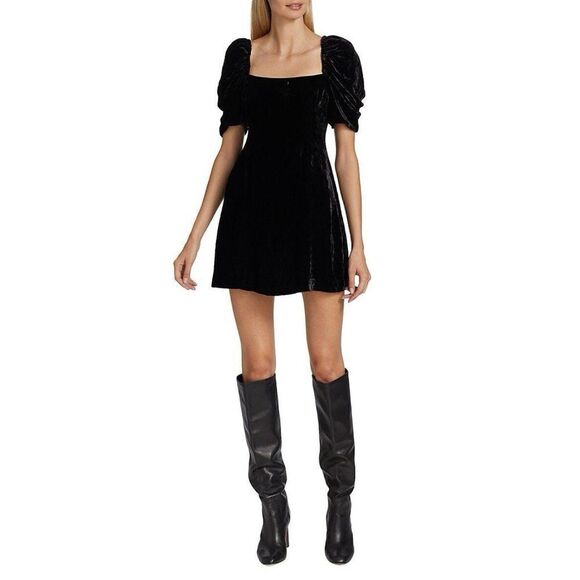 Cara Cara Kelly Velvet Mini Dress - Picture 1 of 7